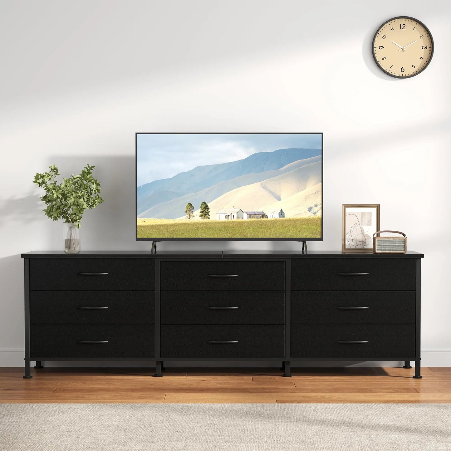 JHK Modern Living Room Media Cabinet With Storage Drawers