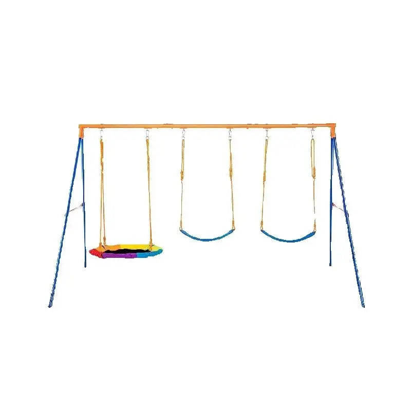 SucceBuy Backyard Swing Set With 600 Lb Capacity And Seats