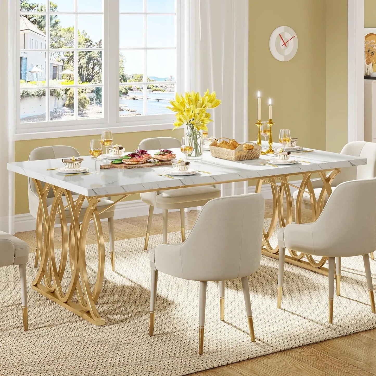 Little Tree Modern Dining Table Rectangular Dining Room Furniture