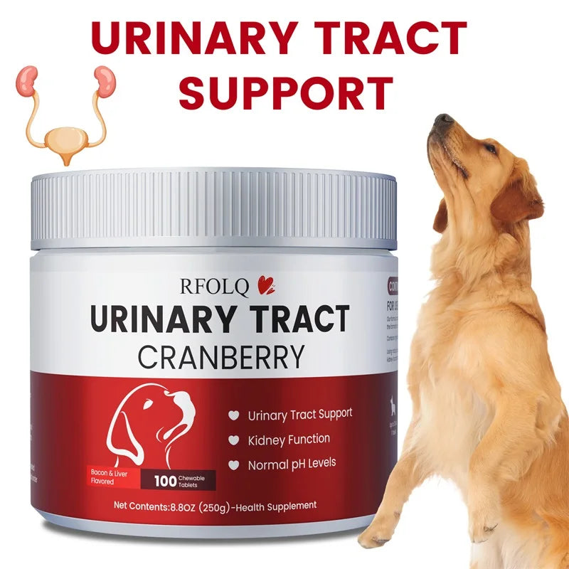 Xemenry Cranberry Chewable Tablets for Dogs, 100 Count Pet and Home Outlet