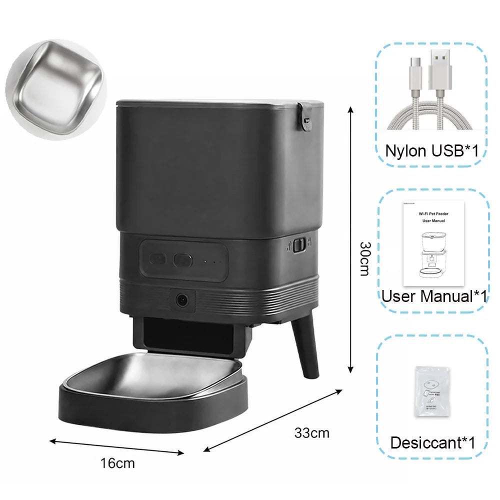 Furpipi Automatic Cat Feeder With HD Camera Timed Mode