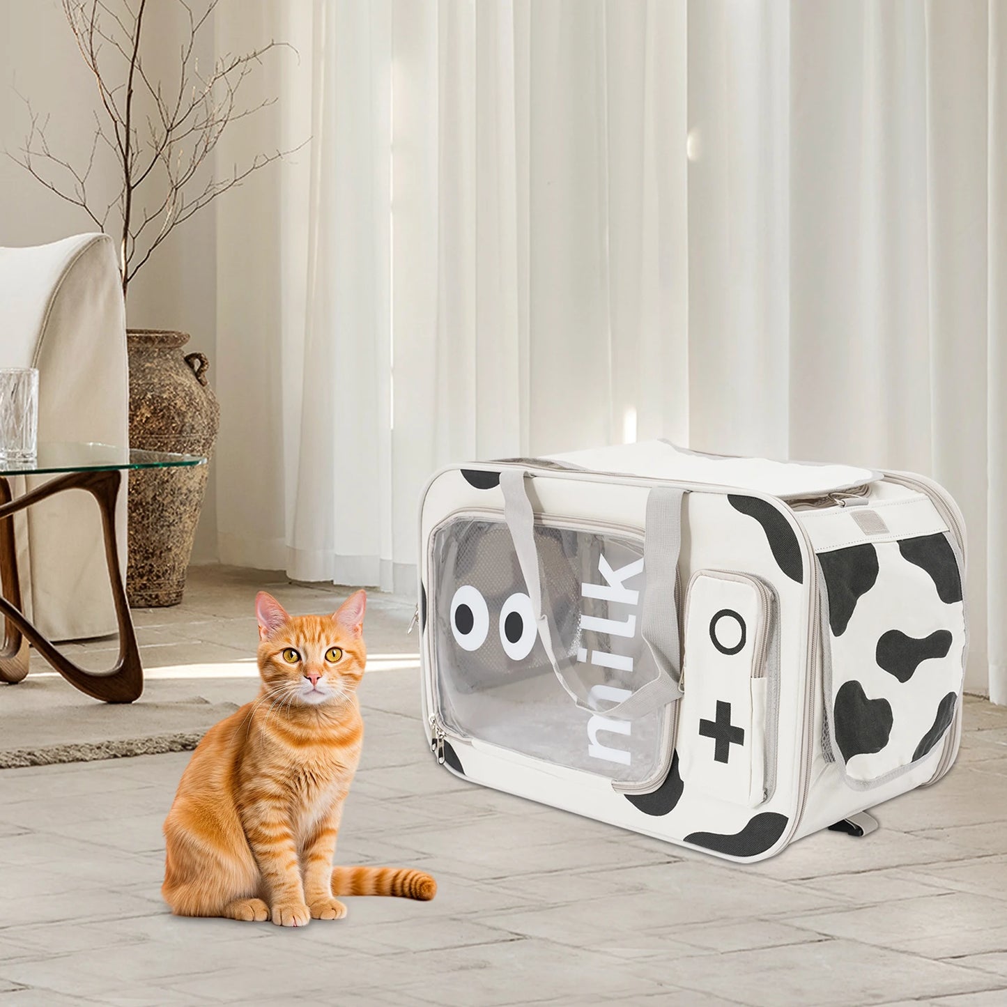 Pet Backpack Carrier for Cats, Collapsible Travel Bag