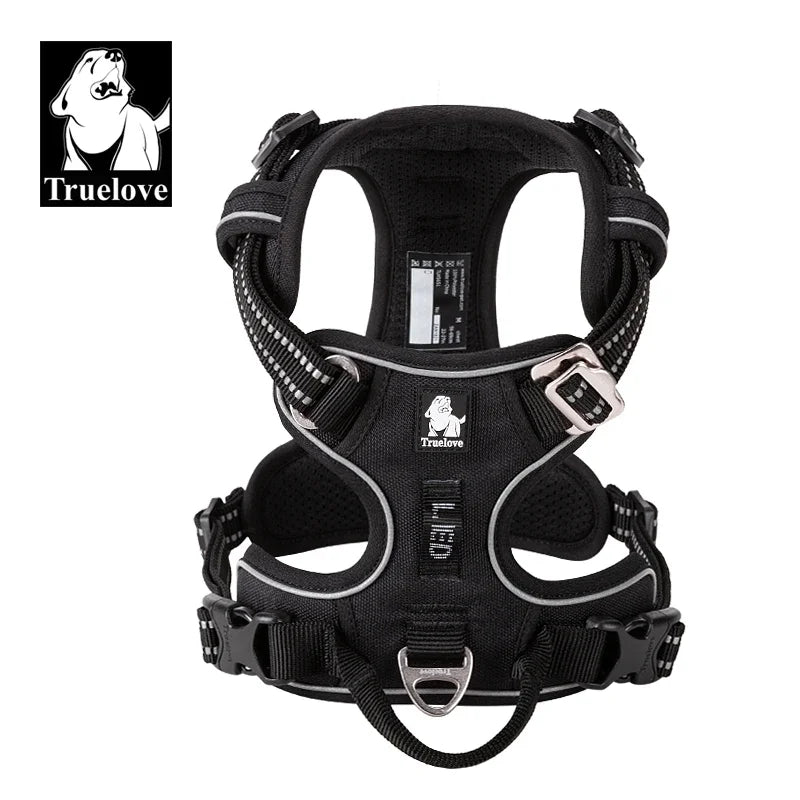 Truelove Reflective Nylon Dog Harness No Pull Adjustable Safety Vest