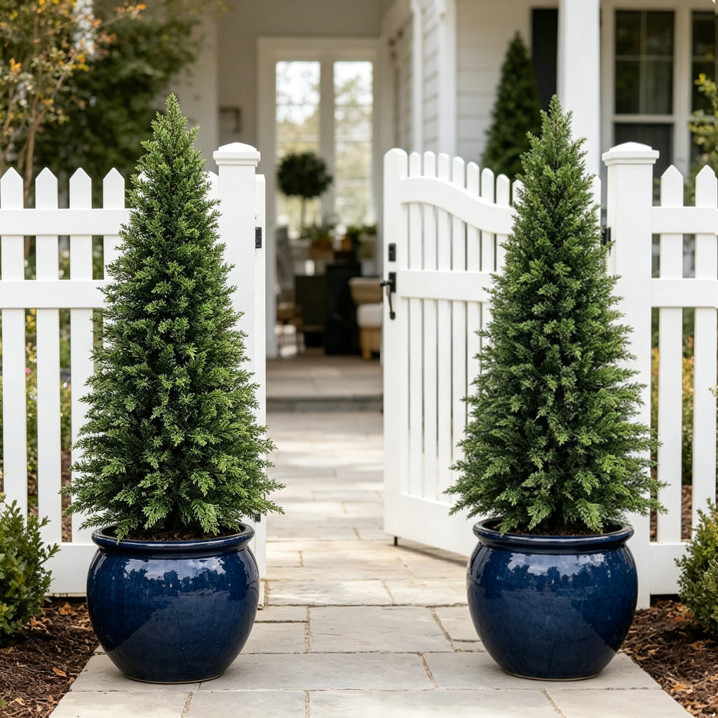 UV Resistant Artificial Cedar Topiary Trees