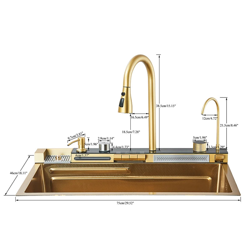 Rectangular Stainless Steel Apron Front Kitchen Sink With Faucet