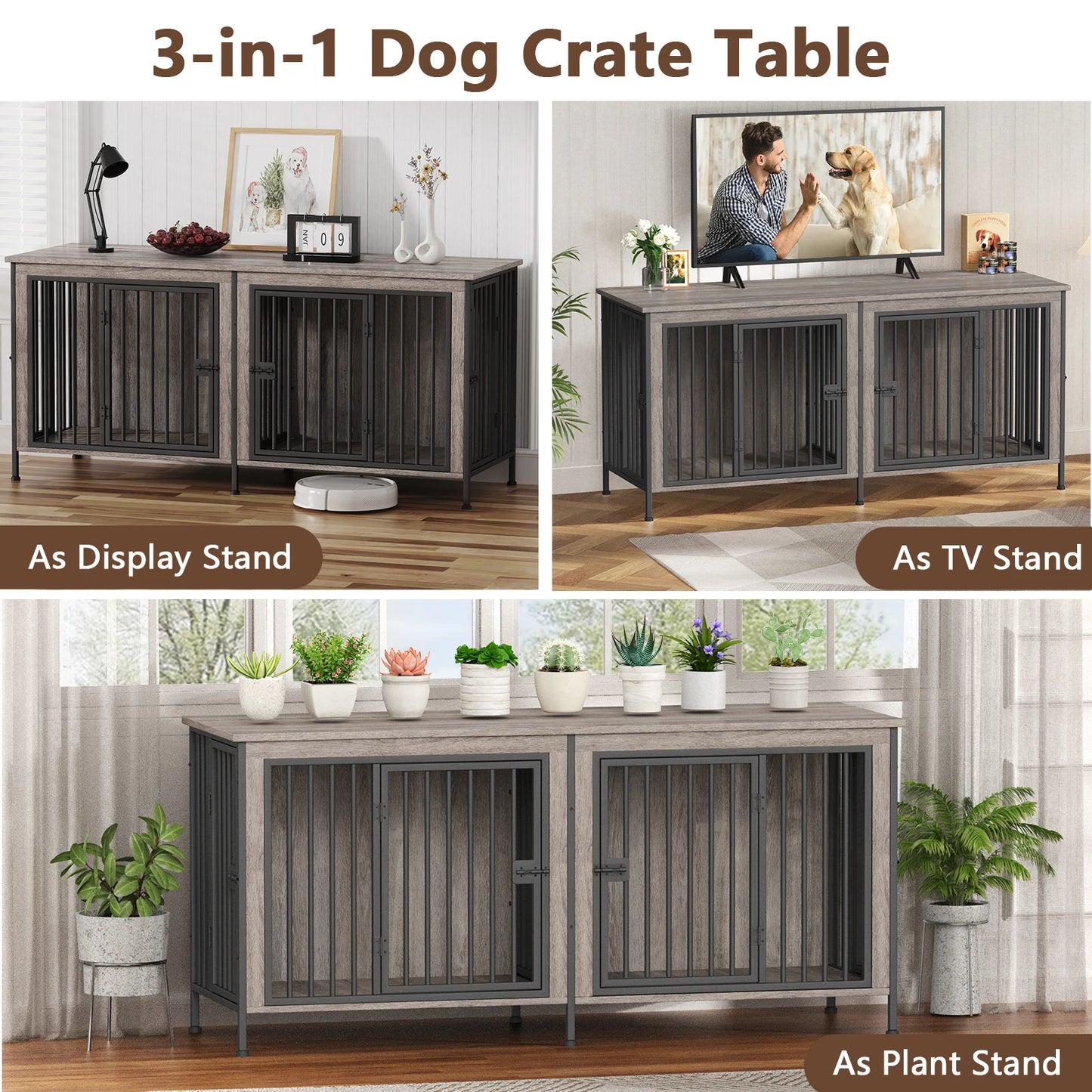 Heavy Duty Dog Kennel Table Television Stand And Plant Stand