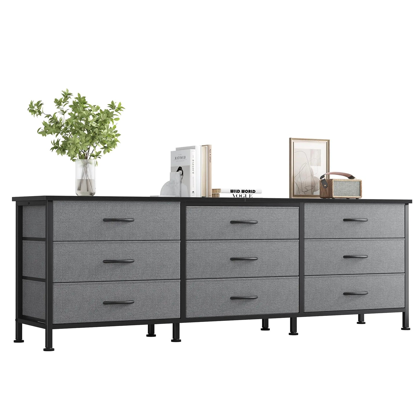 JHK Modern Living Room Media Cabinet With Storage Drawers