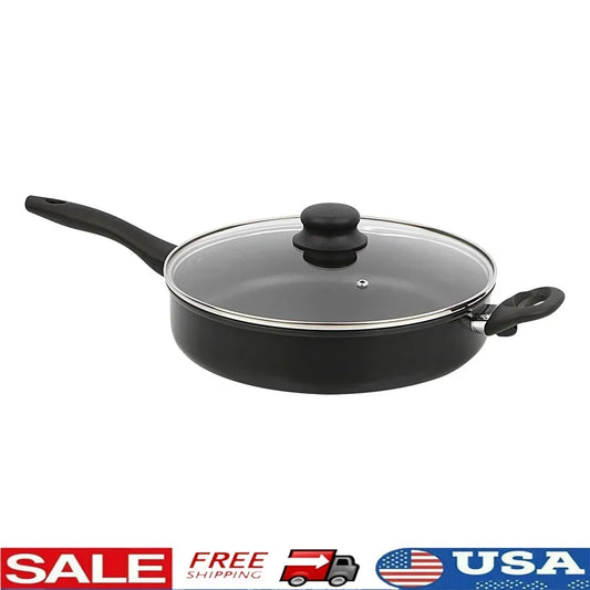 Non-Stick Jumbo Cooker Glass Lid Dishwasher Safe Cool-Touch Handle