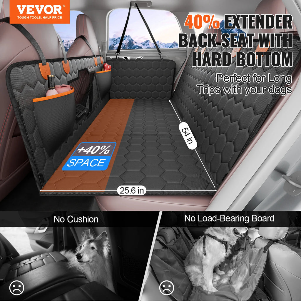 SucceBuy Back Seat Extender Dog Car Hammock With Mesh Window Pet and Home Outlet
