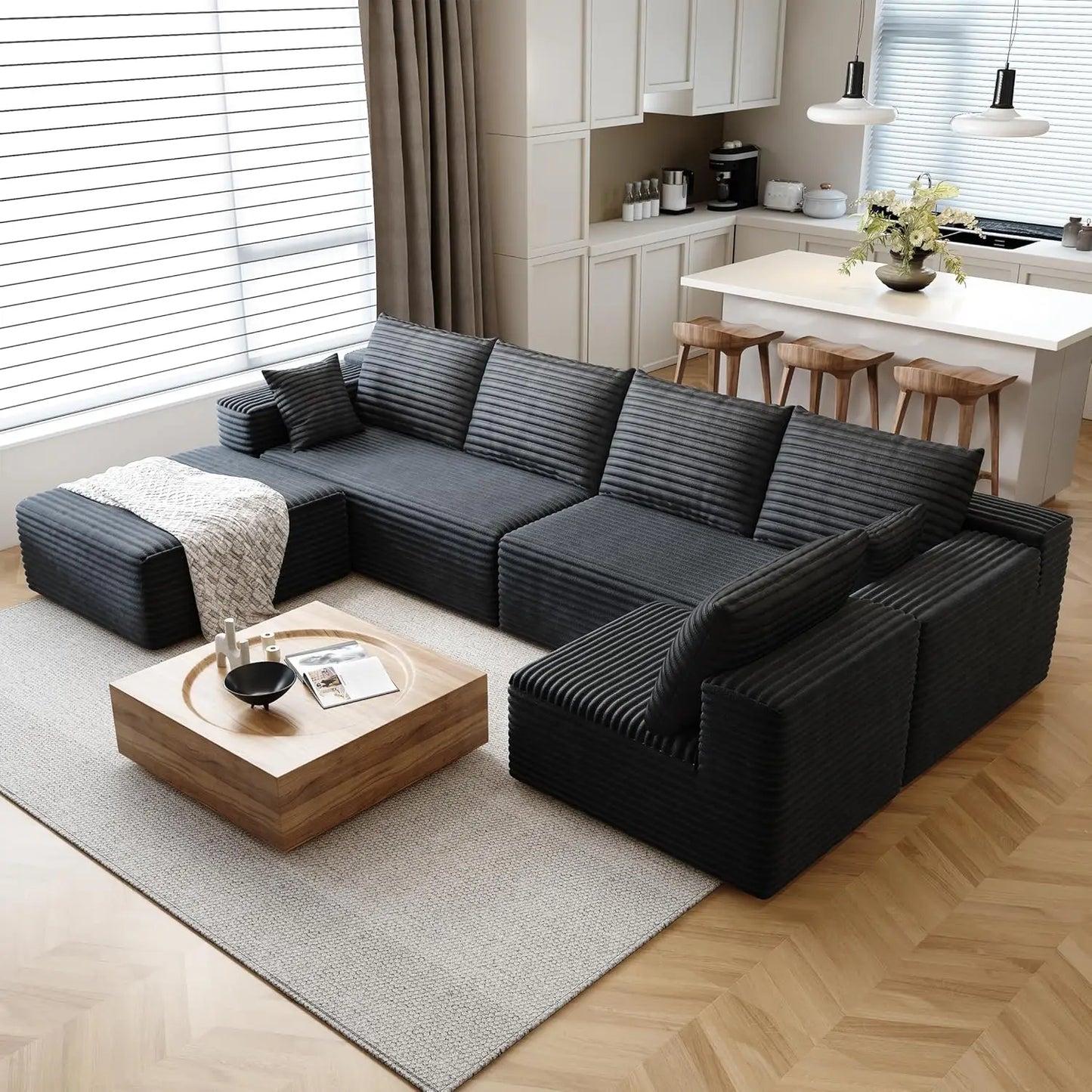 YQXH Cloud Modular Sectional Sofa With Plush Memory Foam