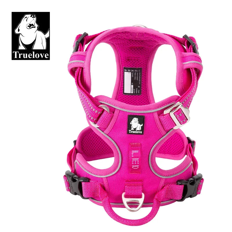 Truelove Reflective Nylon Dog Harness No Pull Adjustable Safety Vest