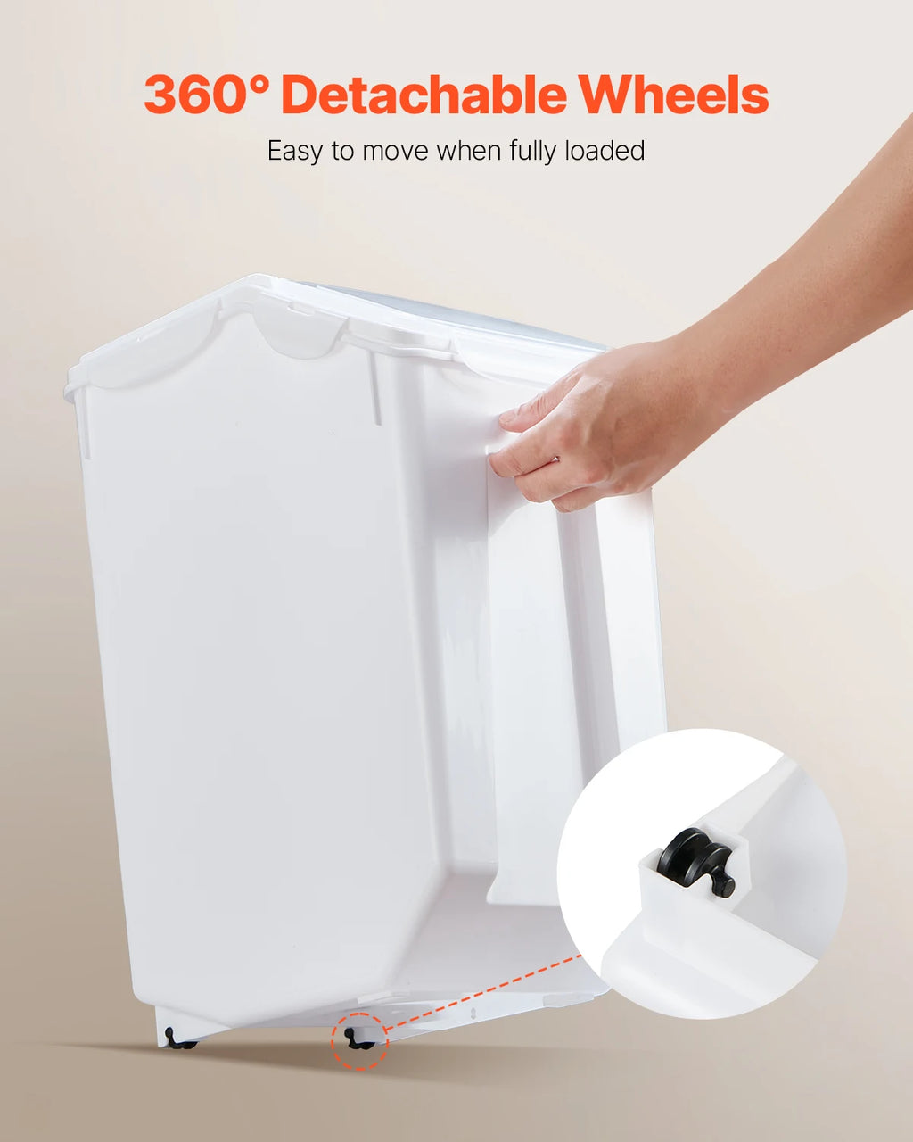 VEVOR 4pcs Rice Storage Container Large Dog Food Dispenser Bin, Kitchen Ingredient Grain Cereal Bin Pet food Containers Pet and Home Outlet