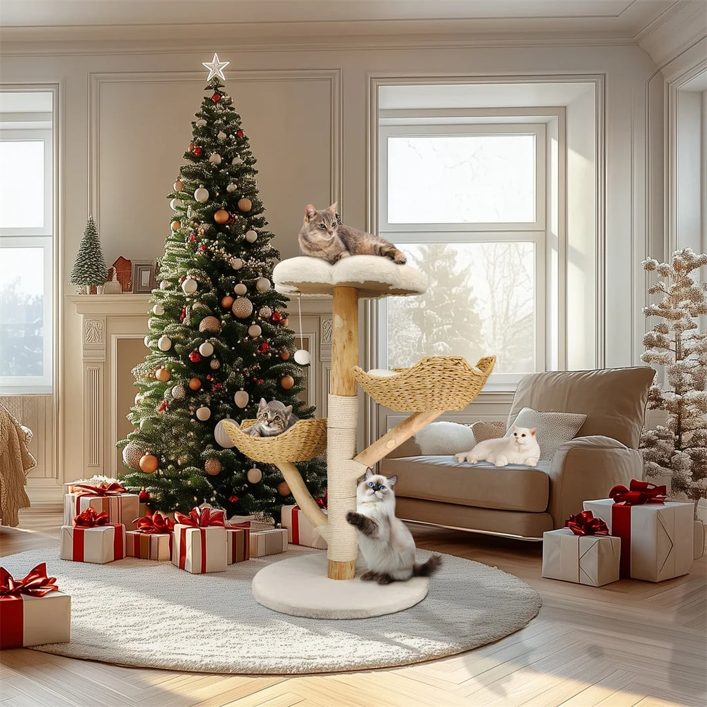 BingoPaw Modern Cat Tree Climbing Activity Center With Scratching Post Pet and Home Outlet
