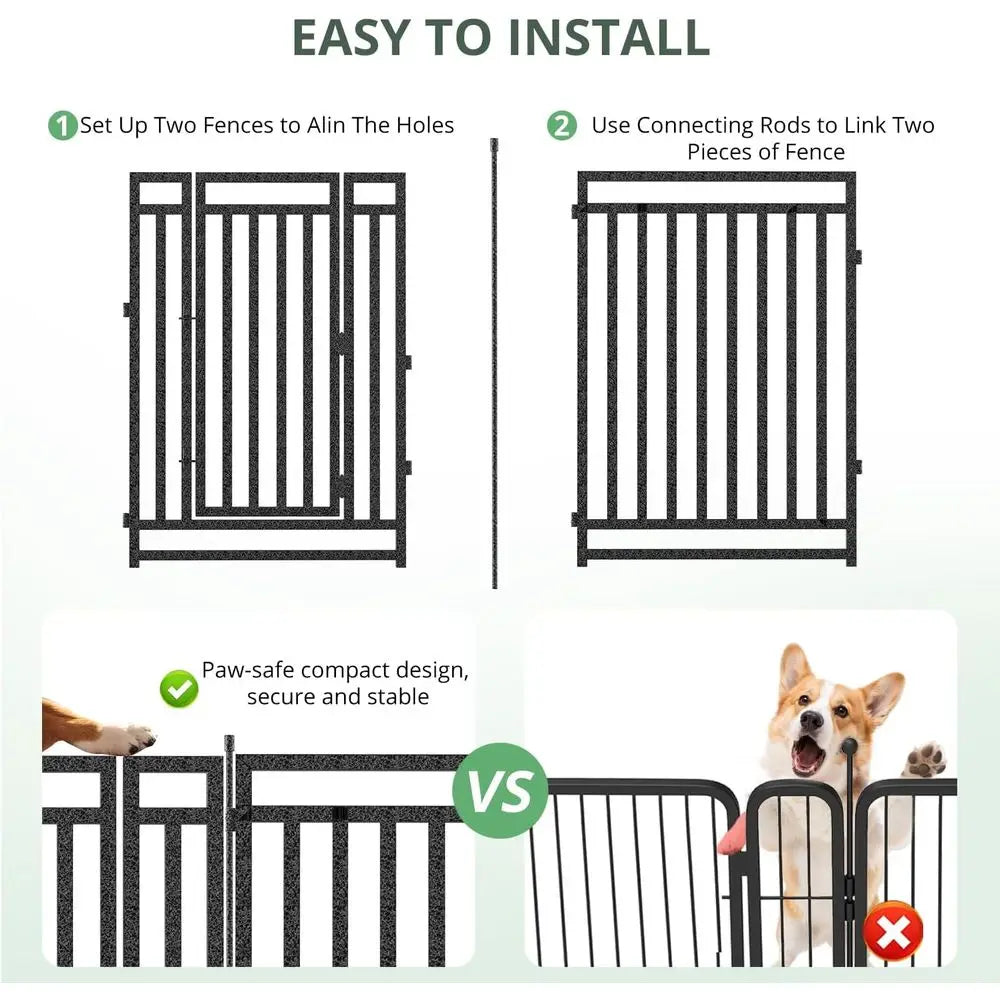 Portable Dog Playpen For Indoor And Outdoor Use Durable Metal