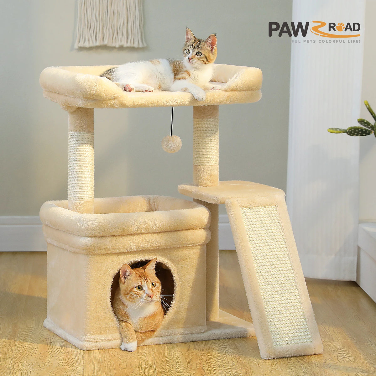 Small Indoor Cat Tree with Condo