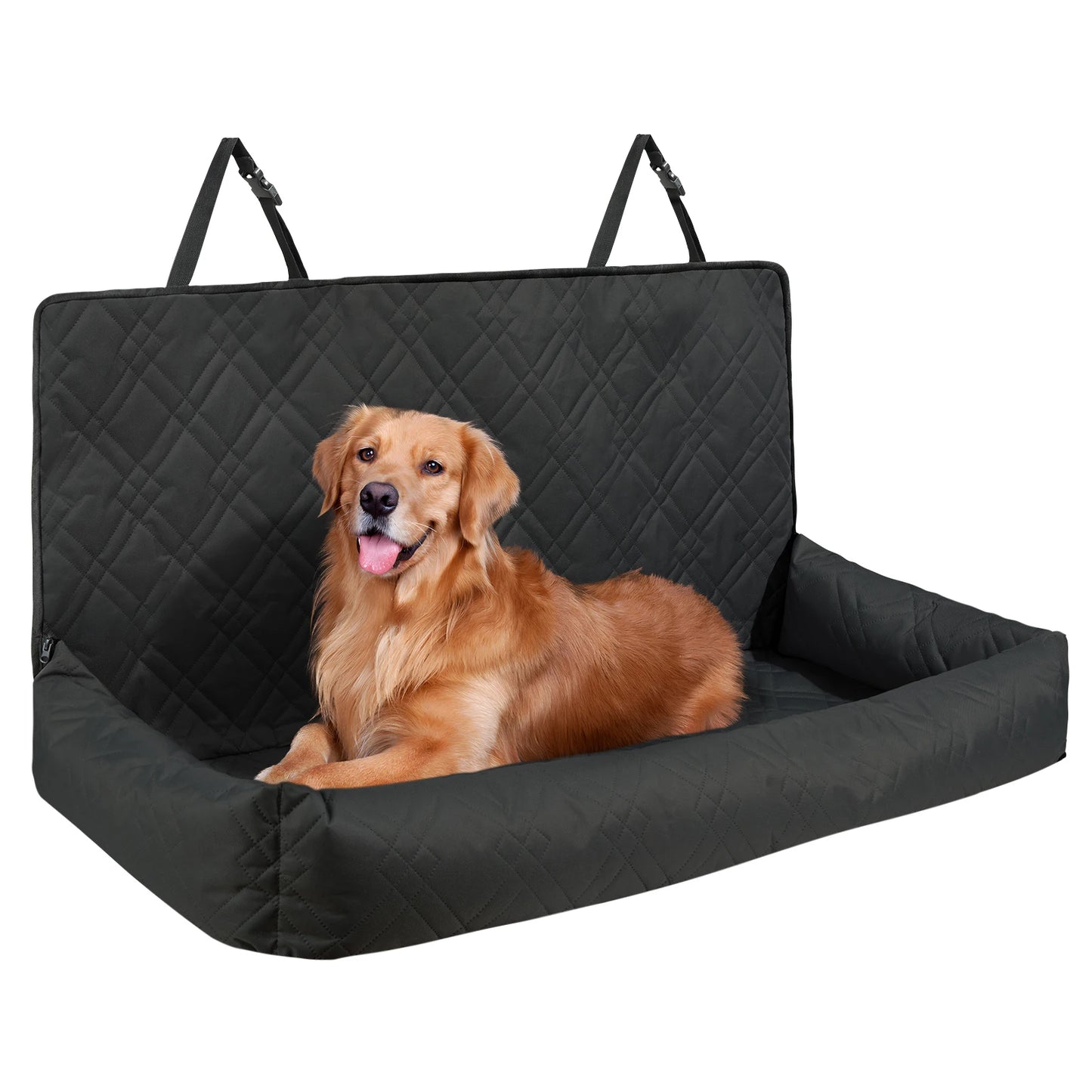 SucceBuy Waterproof Dog Car Booster Seat With Safety Leash For Medium Large Dogs