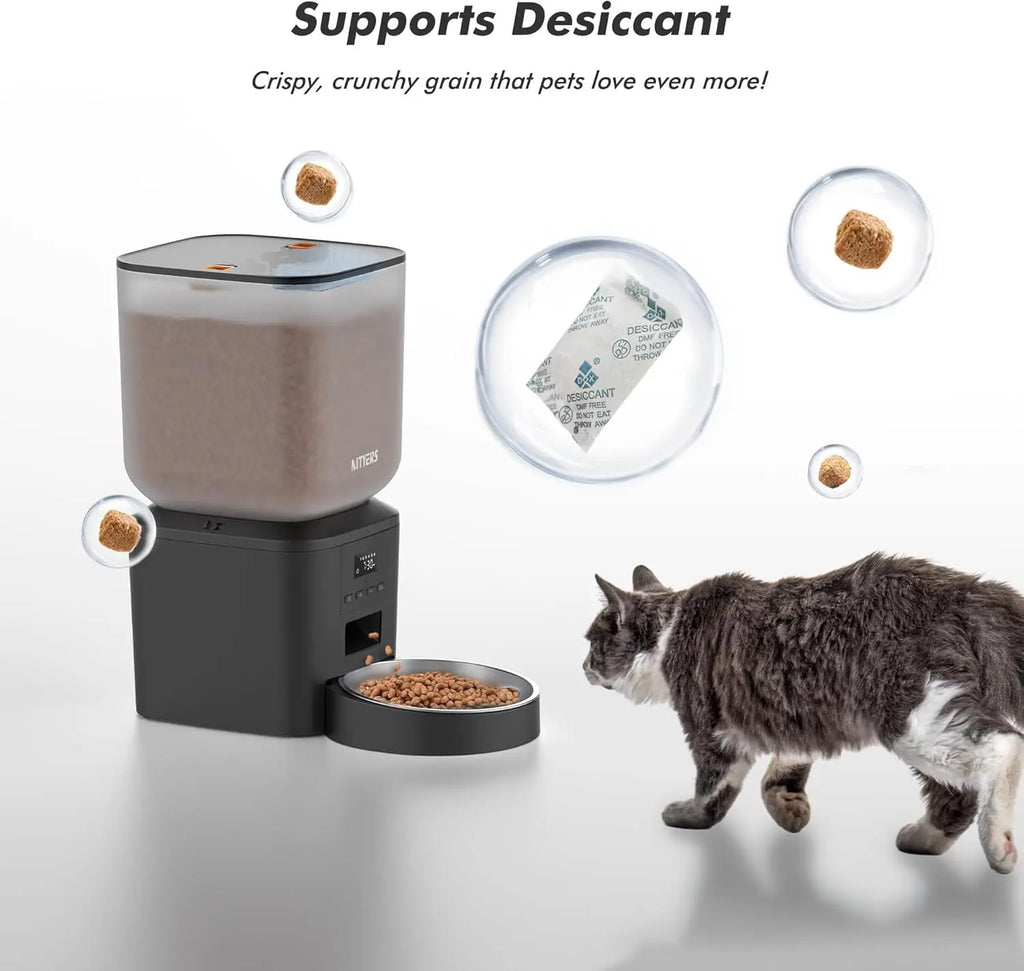 Nityers 8L Automatic Pet Feeder With Voice Recorder And Stainless Steel Bowl Pet and Home Outlet