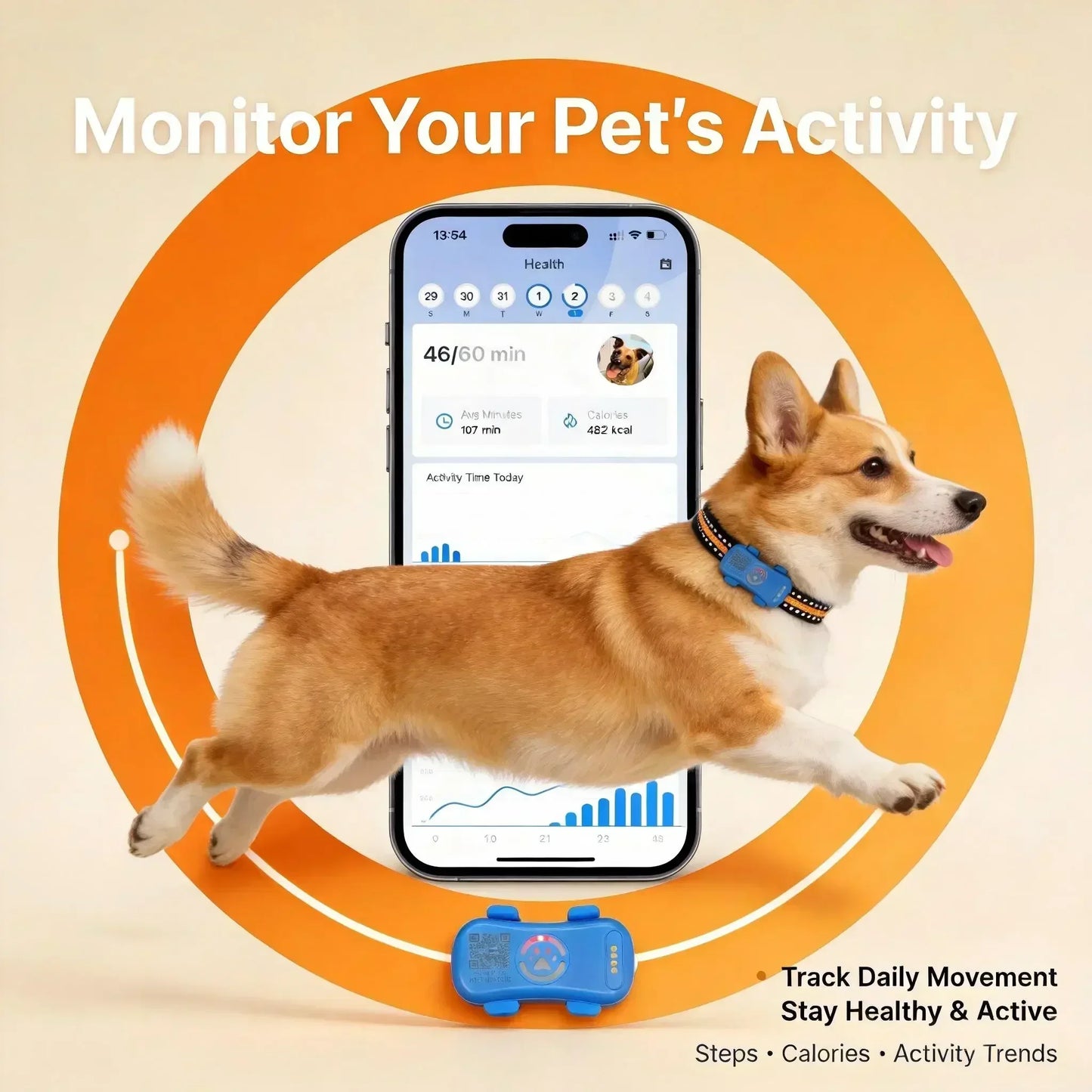 WANWAYTECH GPS Pet Tracker 4G Real Time Tracking IP67 Waterproof