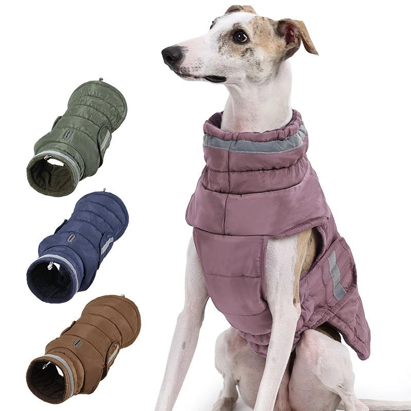 DogLemi Fleece Winter Dog Coat Waterproof Reflective Jacket