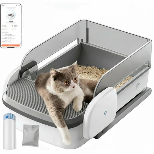 Automatic Self Cleaning Litter Box With Odor Control For Cats Multi Cat Use