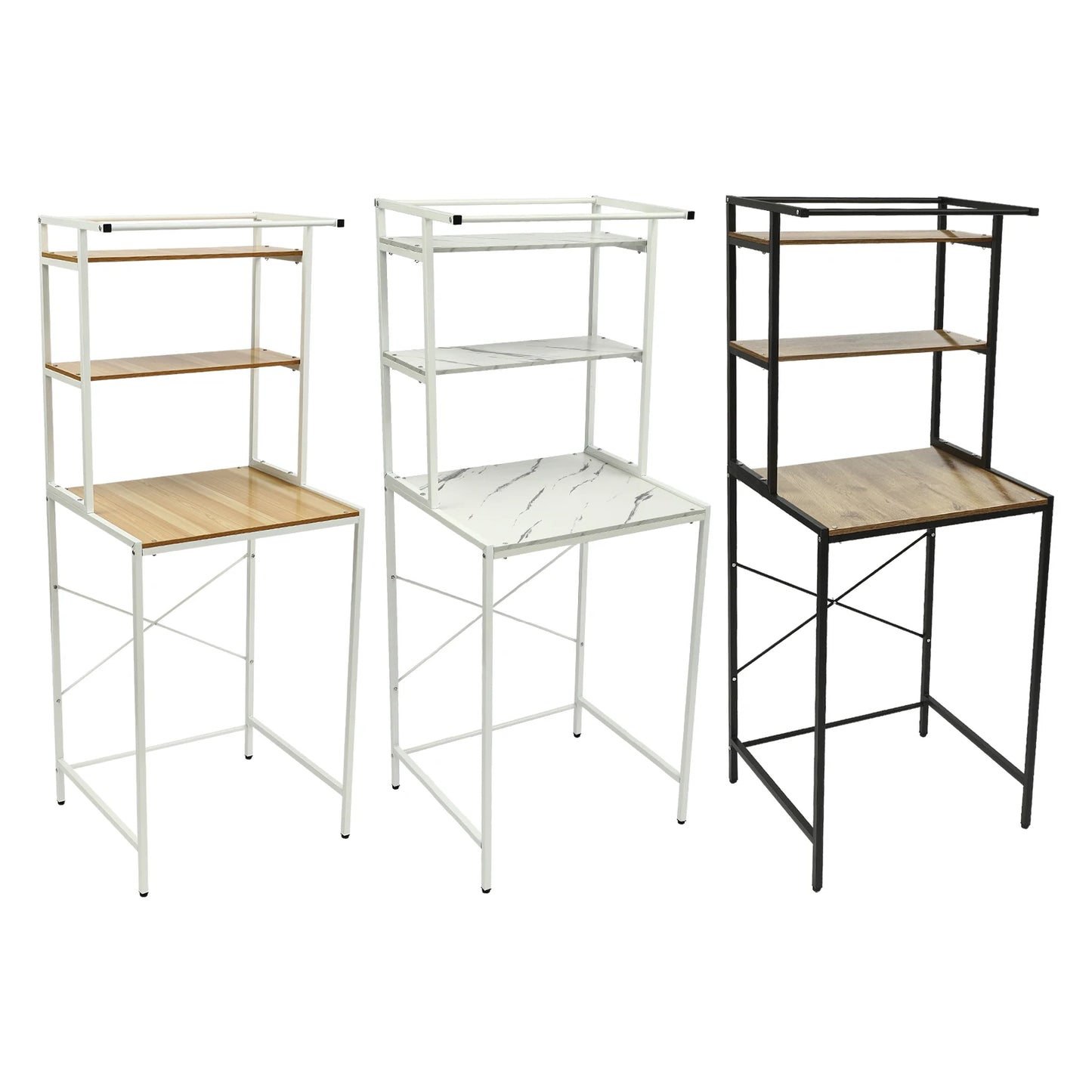 Bymaocar 3 Tier Washing Machine Shelving Stand Laundry Organizer