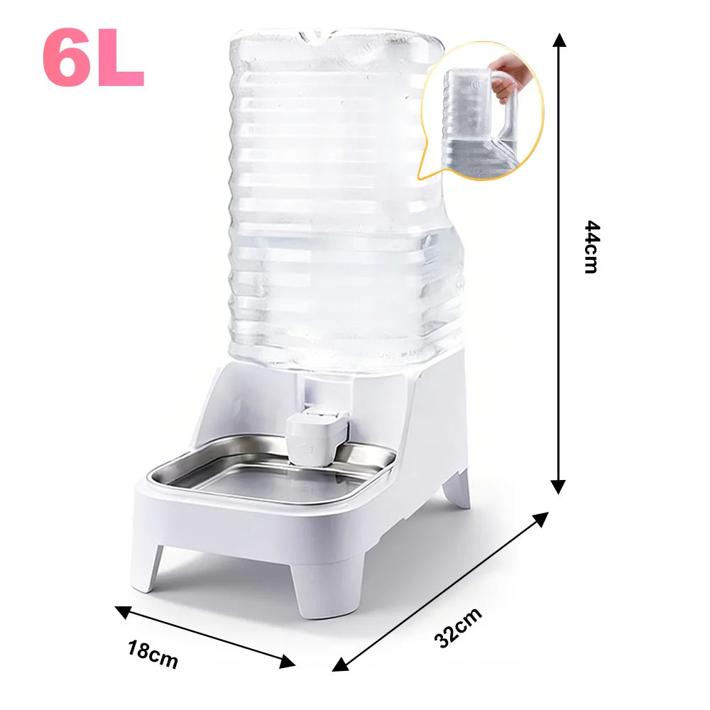 Nityers Gravity Pet Water Dispenser With Steel Tray For Dogs