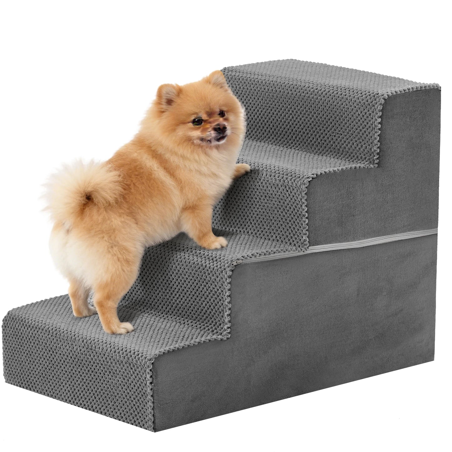 Foam Dog Stairs Ramp Non Slip 3 To 5 Step Right Angled For Small Dogs