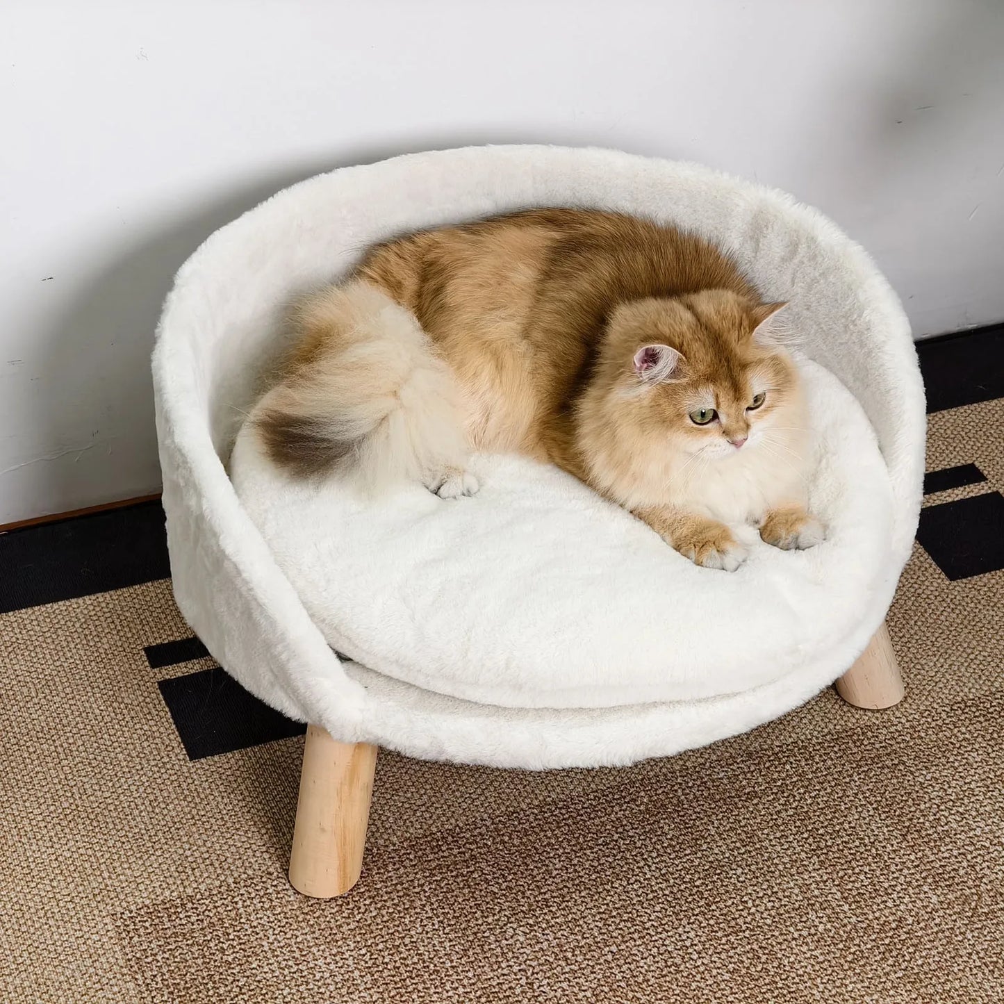 Borwart Elevated Pet Sofa Bed With Removable Padded Cushion