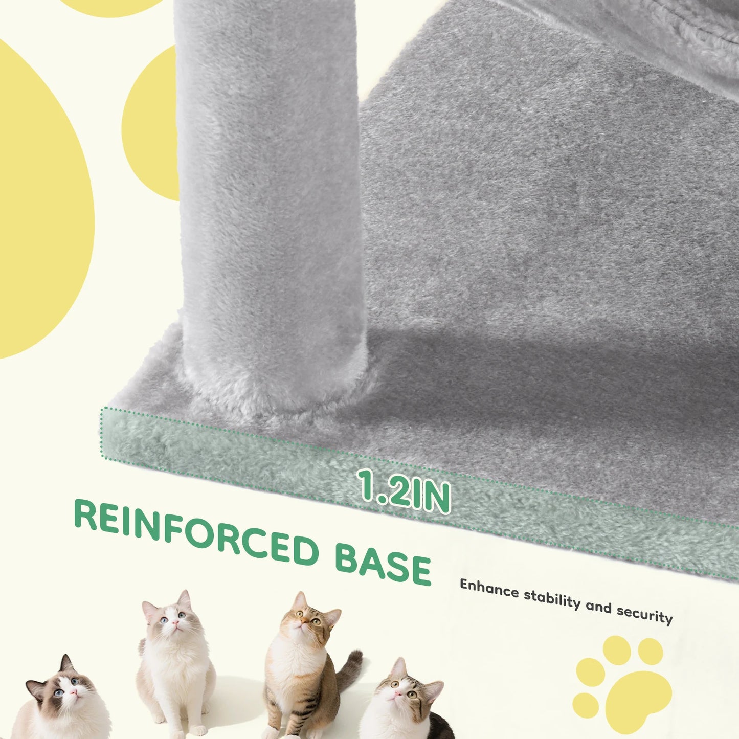 JHK 44In Cat Tree Tall Multi Cat Climbing Tower Indoor