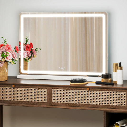 JHK LED Vanity Mirror With Lights Dimmable 3 Color Modes Memory Function