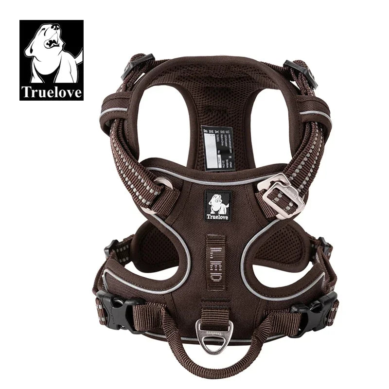 TrueLove Reflective Secure Adjustable Nylon Dog Harness With Durable Buckles