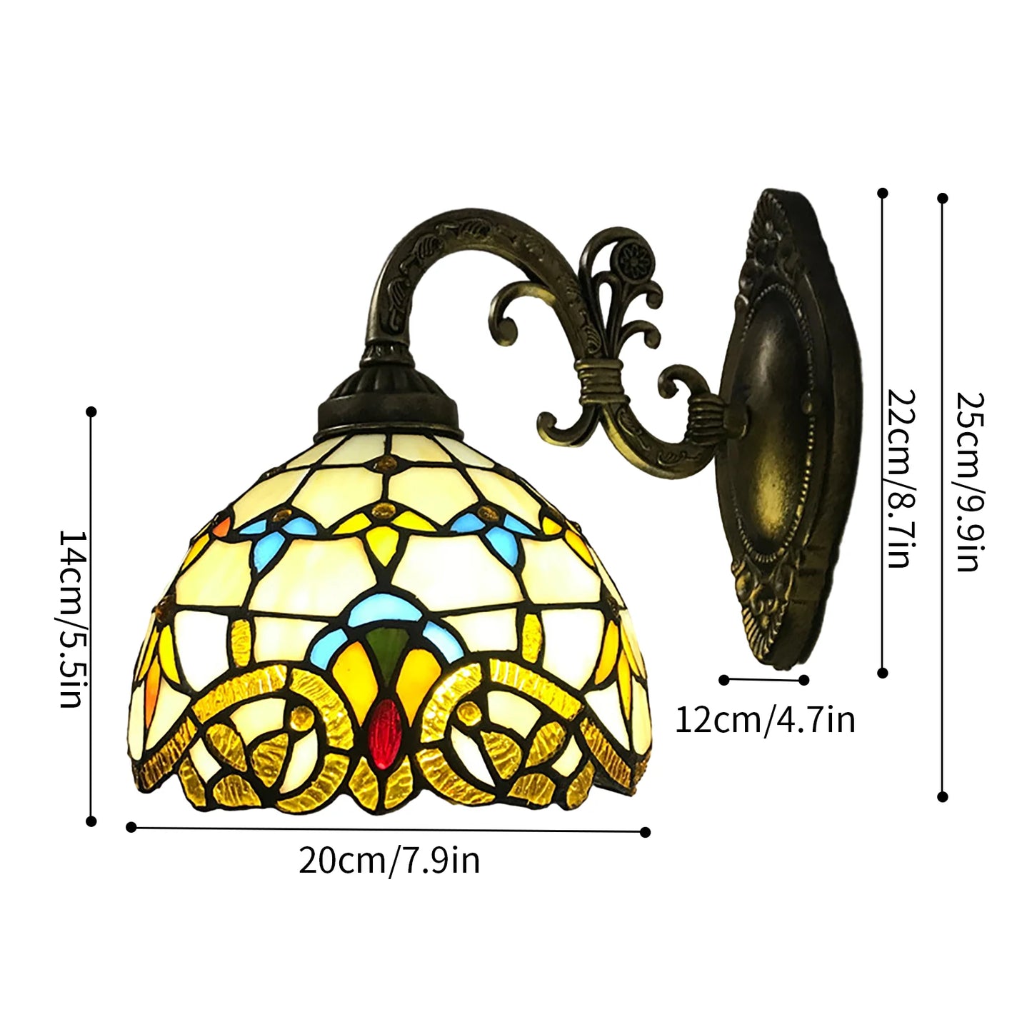 Vintage Dome Wall Lamp for Living Room and Hallway