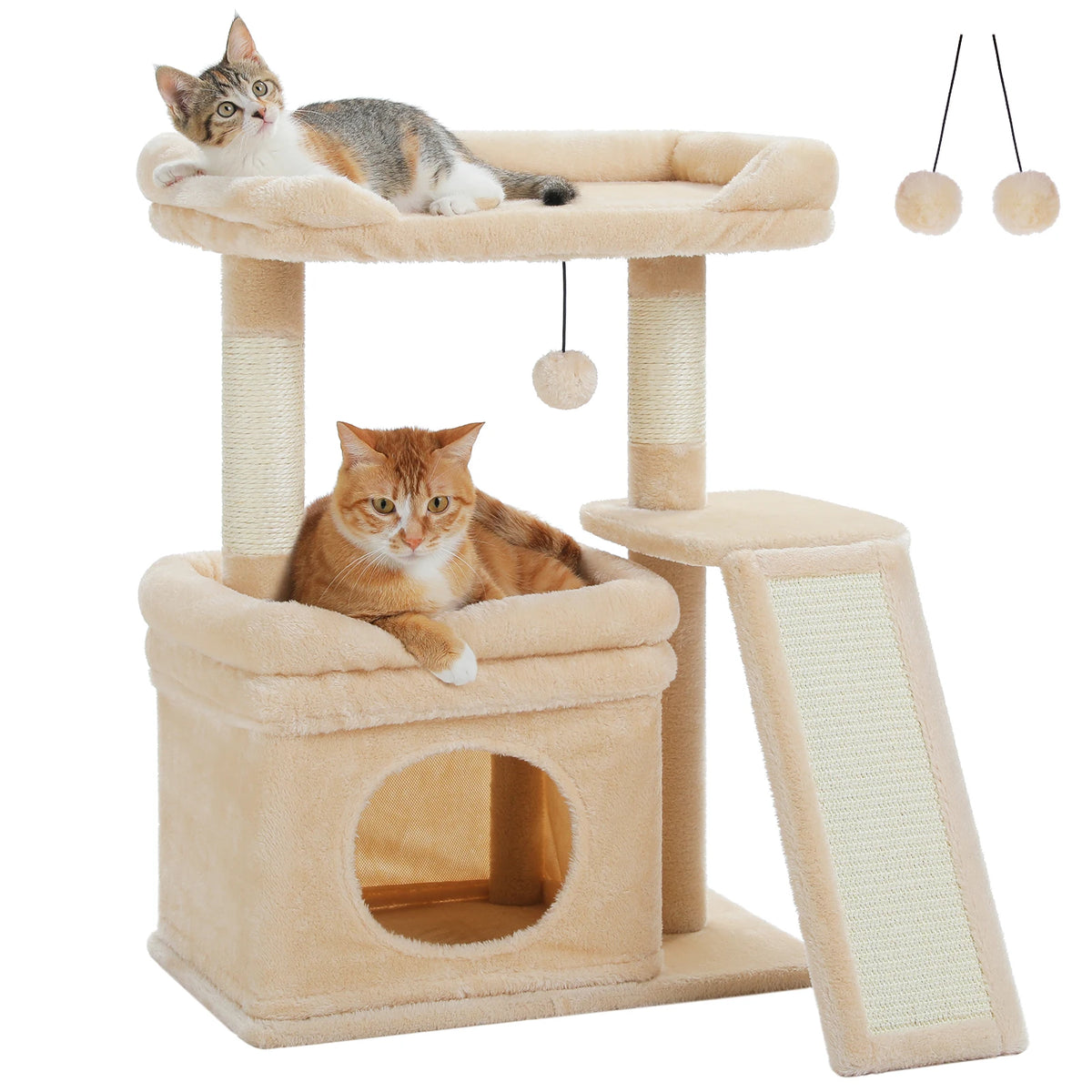 Small Indoor Cat Tree with Condo