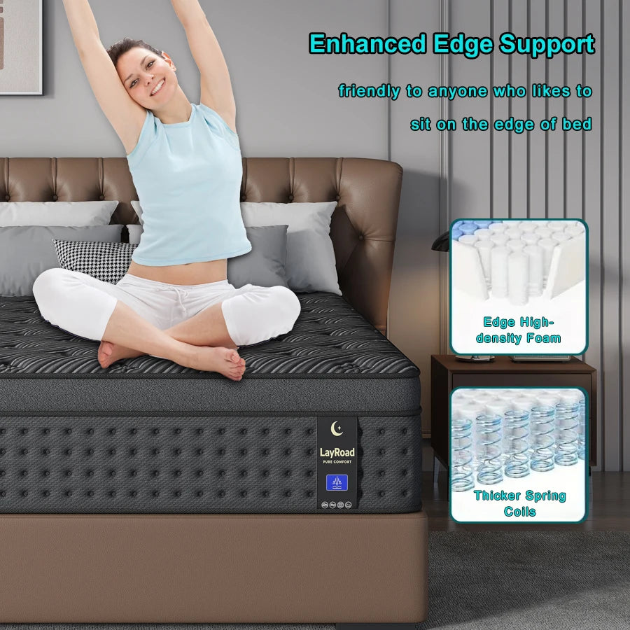 LayRoad Memory Foam Pocket Spring Mattress