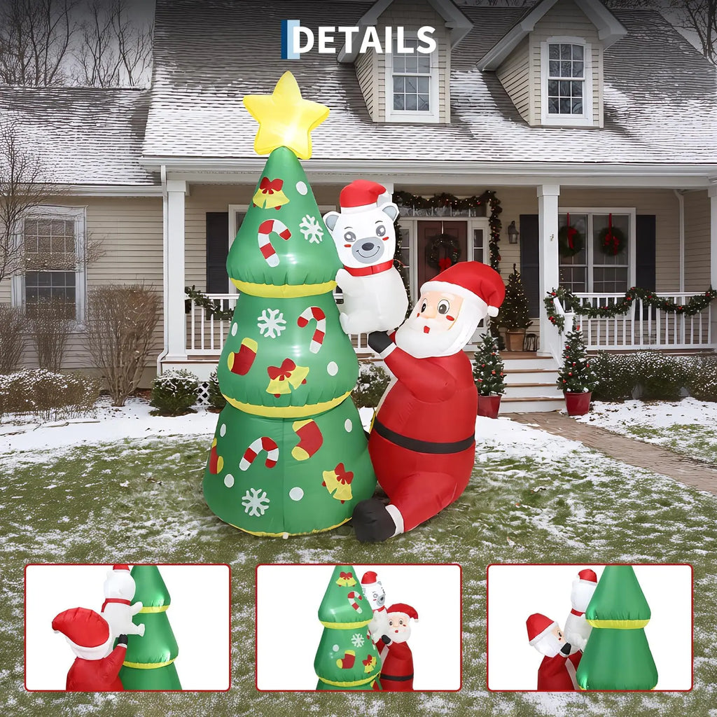 HiMISS Lighted Christmas Inflatable Santa