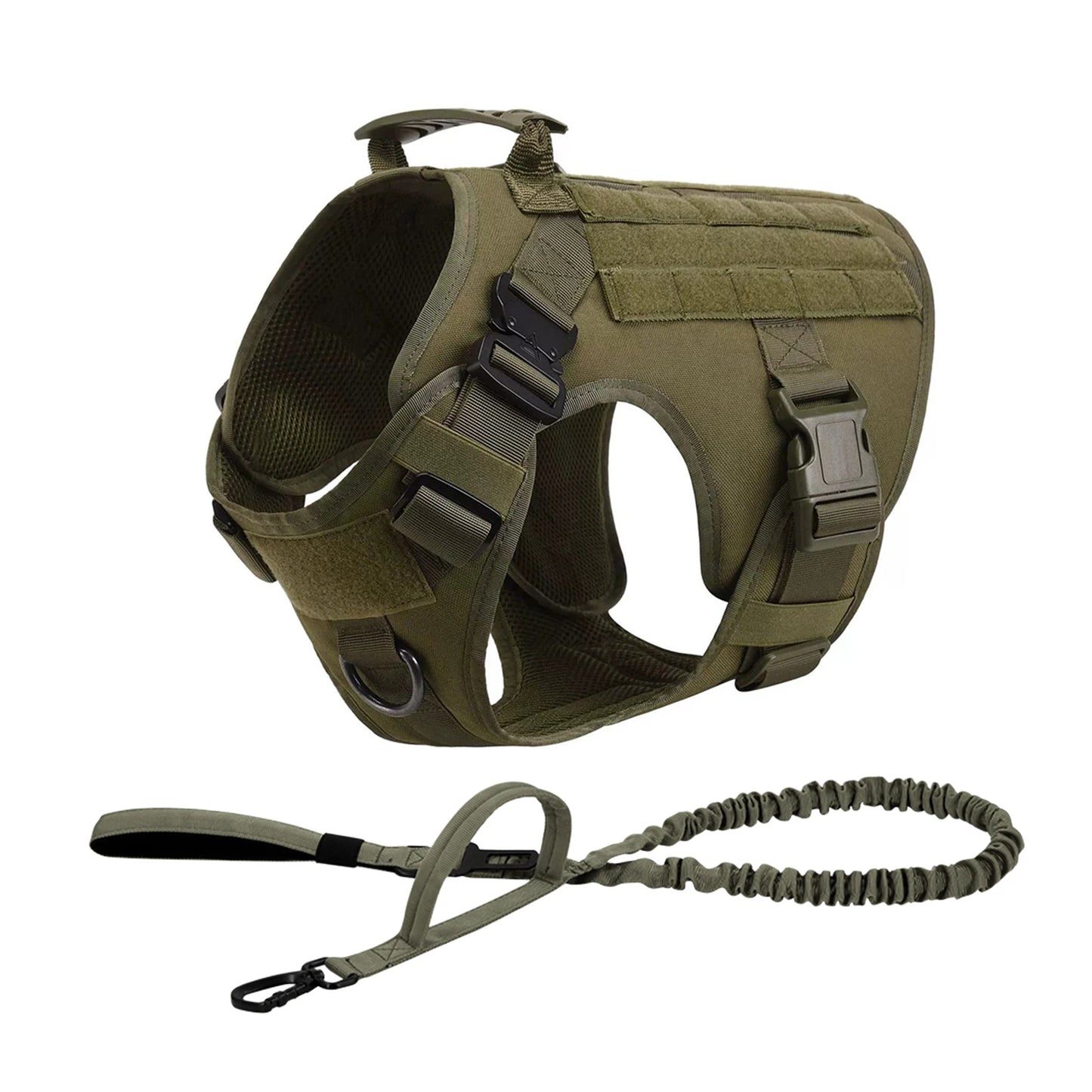 Tactical Dog Harness With Molle Pouches For Medium To Large Dogs