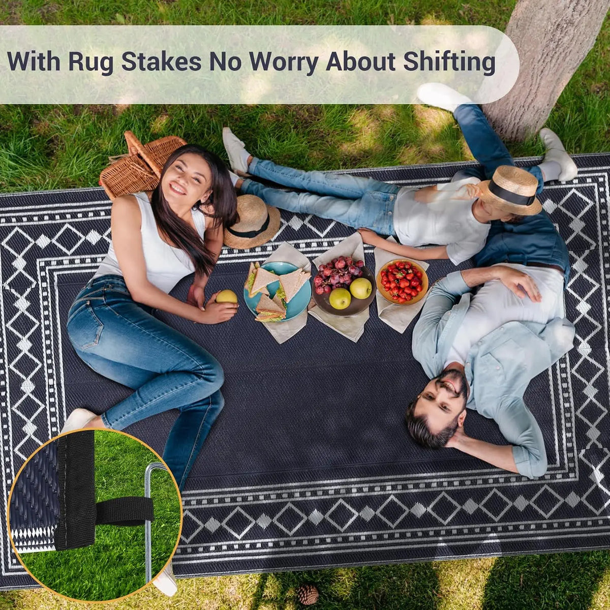 9x18/8X10FT Waterproof Plastic Straw Luxury Living Room Carpet Washable Decoration Coffee Tables Bedroom Rug Outdoor Mat Hotel Homestay Decorative Pet and Home Outlet