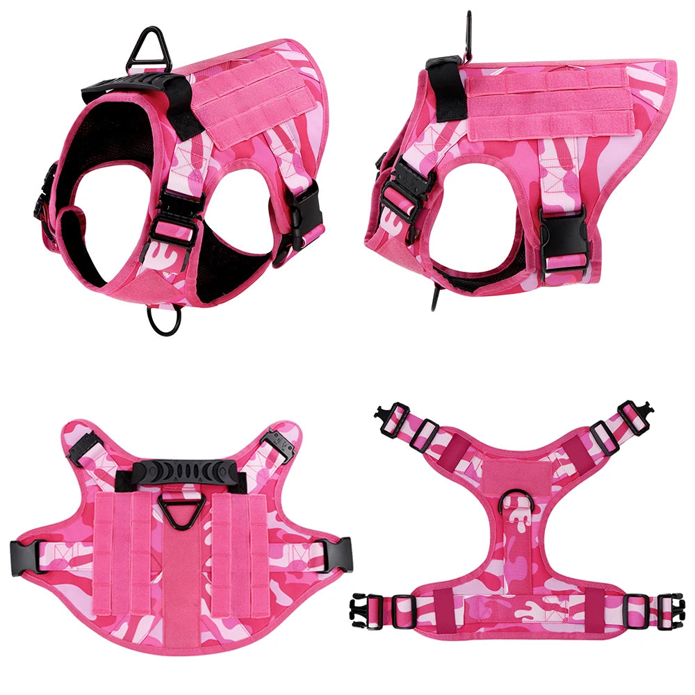 Military Camouflage Adjustable Dog Harness