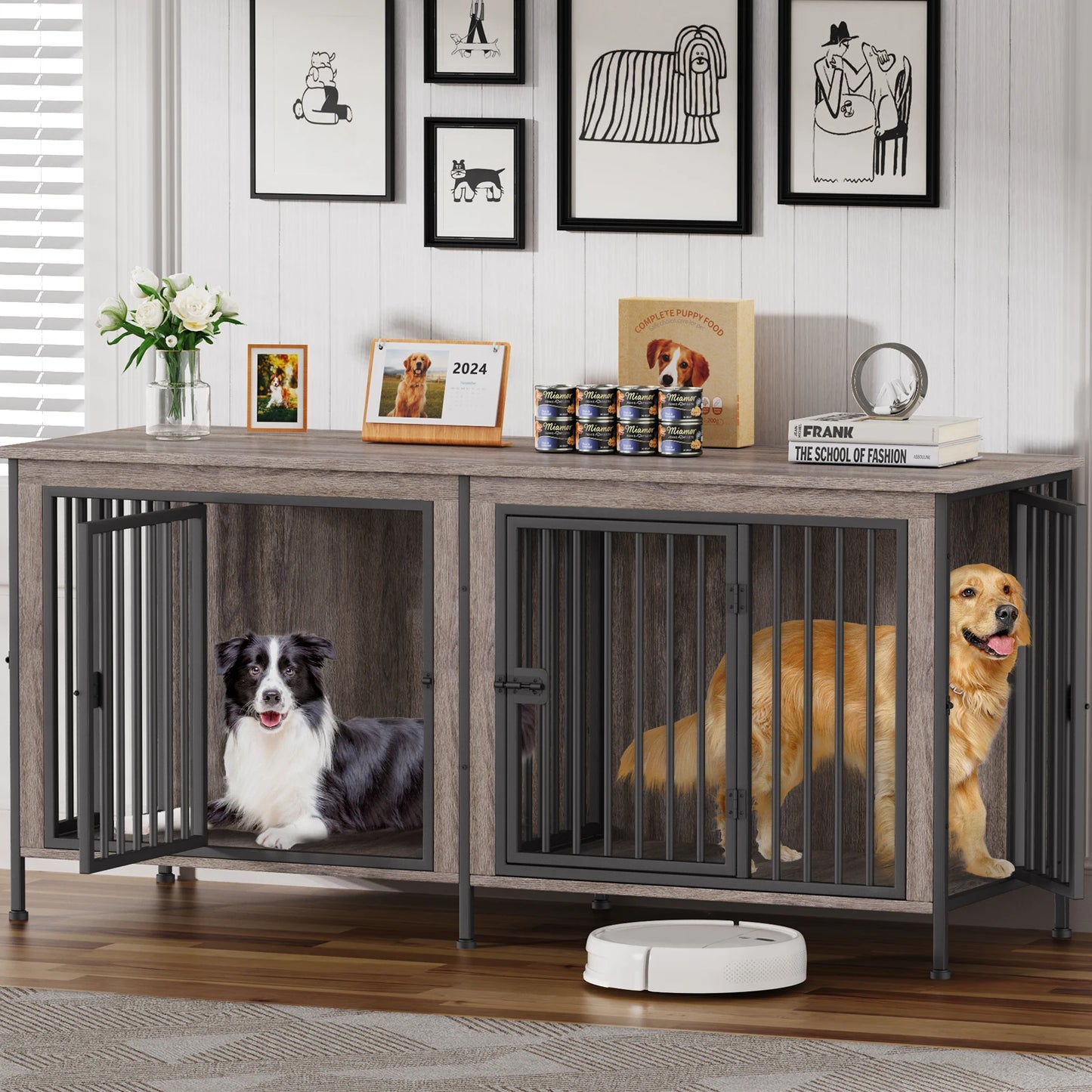 Heavy Duty Dog Kennel Table Television Stand And Plant Stand
