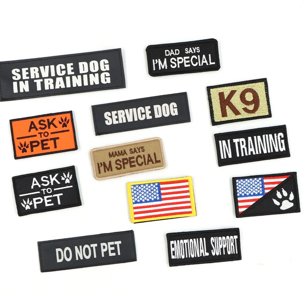Military Tactical Nylon Dog Harness Vest Collar Leash Training Equipment