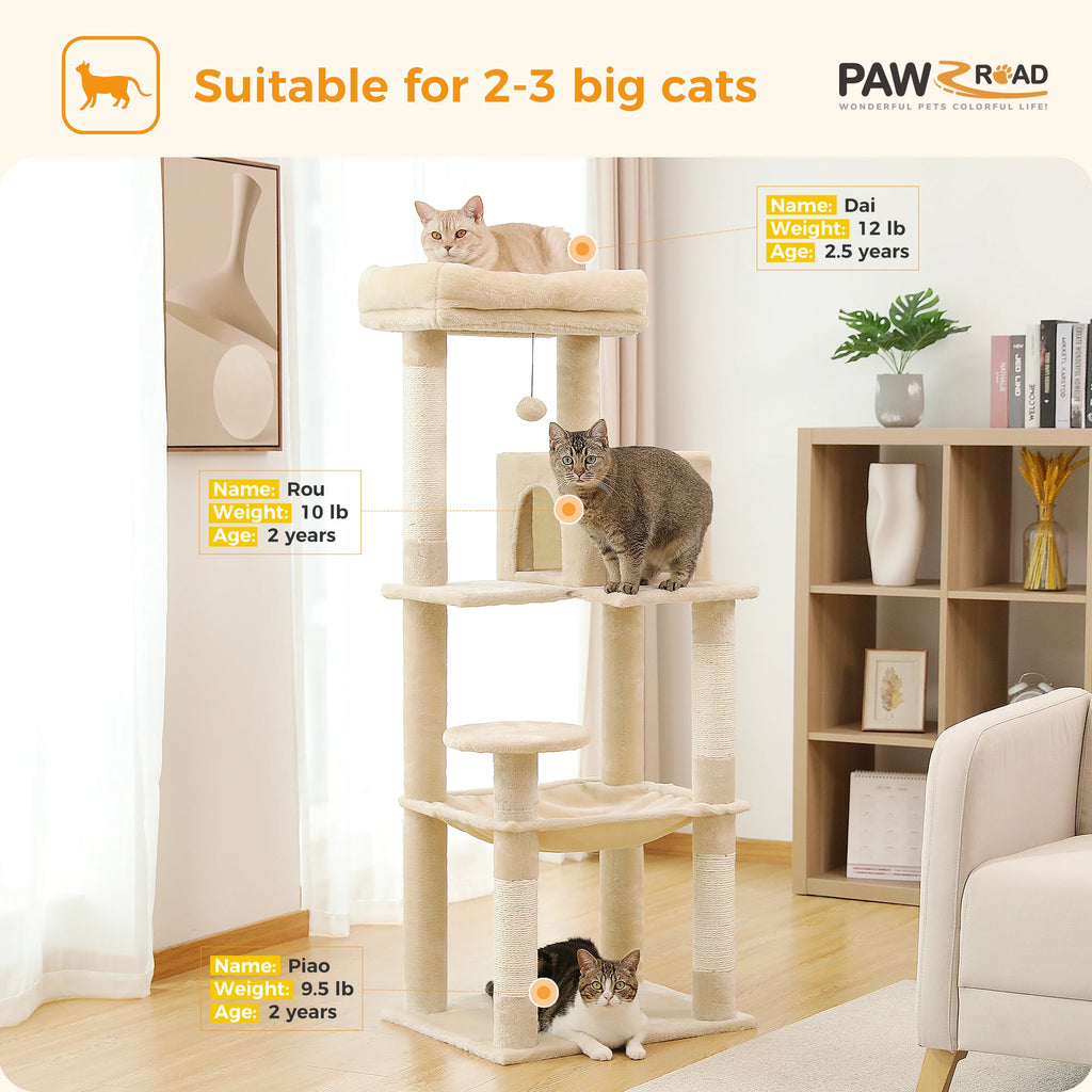5-Level Cat Tree with Large Hammock