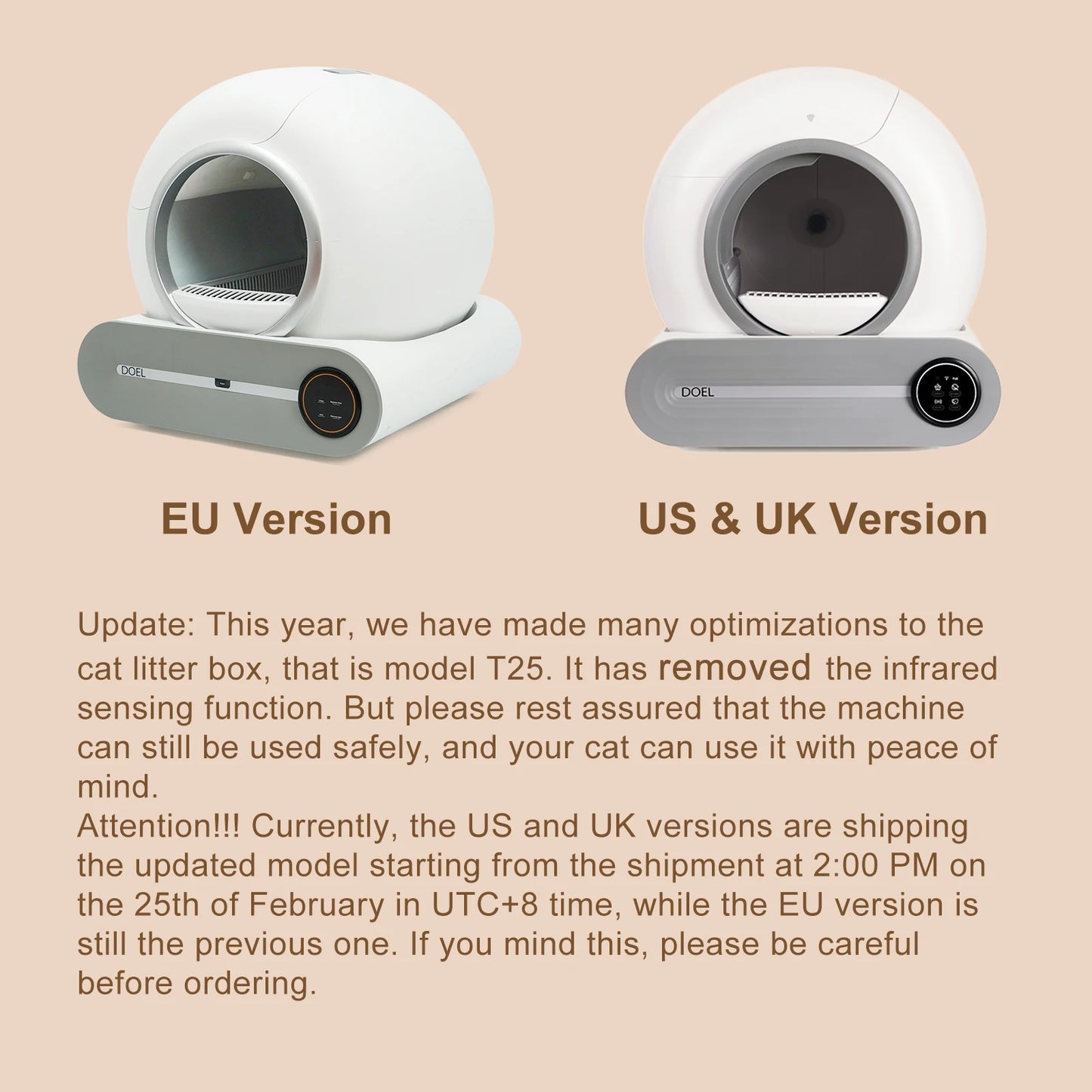 Doel Self Cleaning Smart Cat Litter Box With App Control