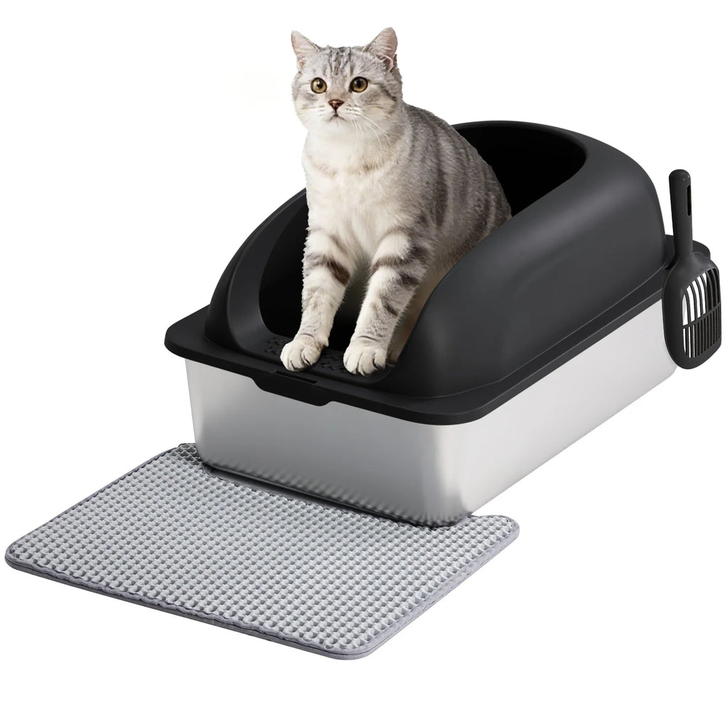Stainless Steel Cat Litter Box with Lid