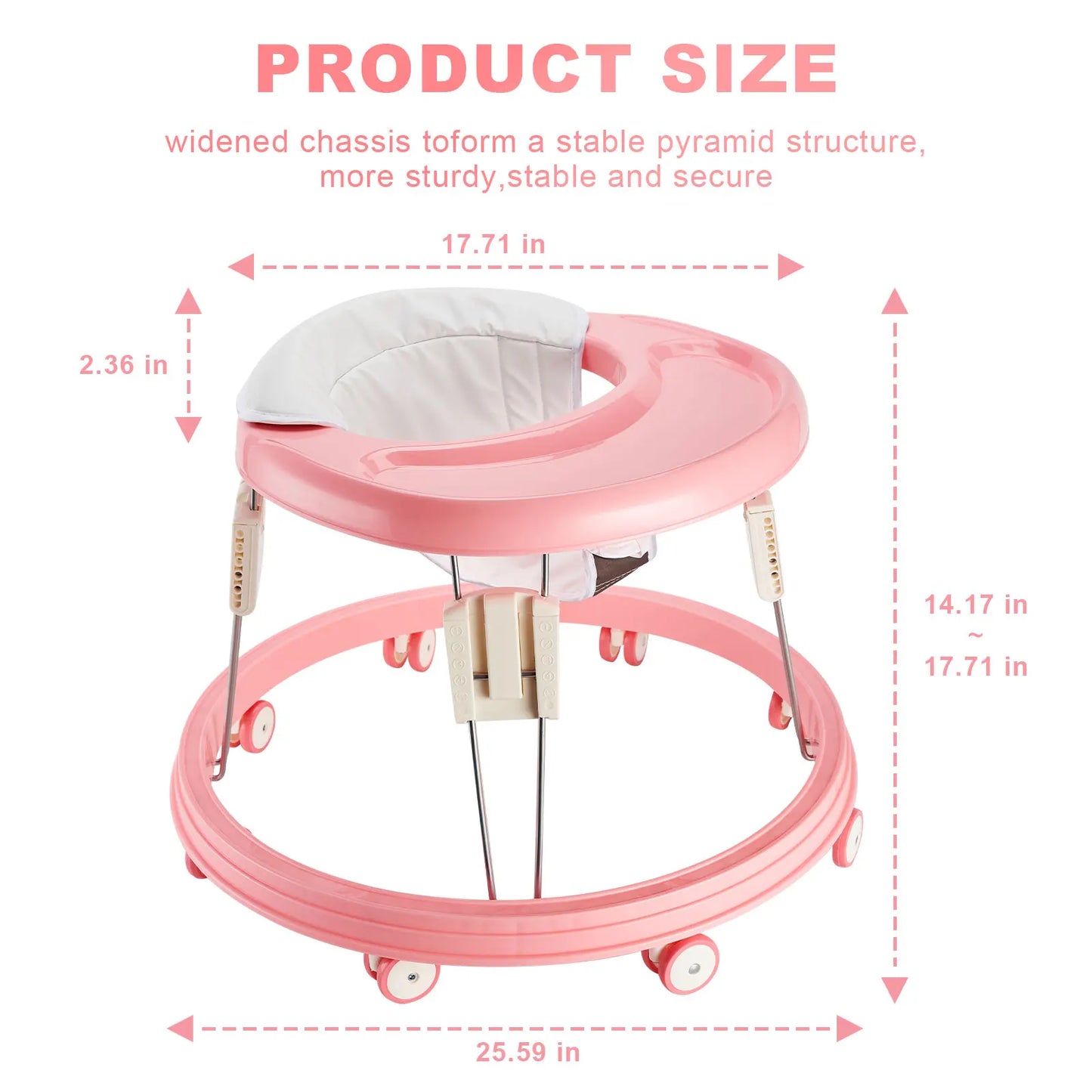 Foldable Multi Function Baby Walker With Anti Rollover Brake