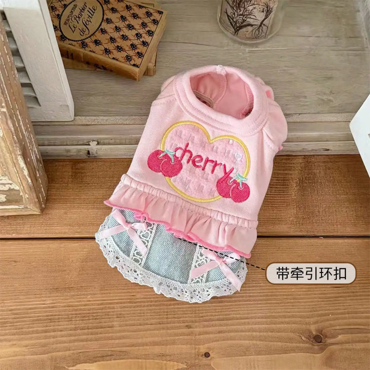 Small Dog Denim Skirt Vest Outfit Spring Pet Clothes Walking Travel Outdoor Fashion Apparel Pet and Home Outlet