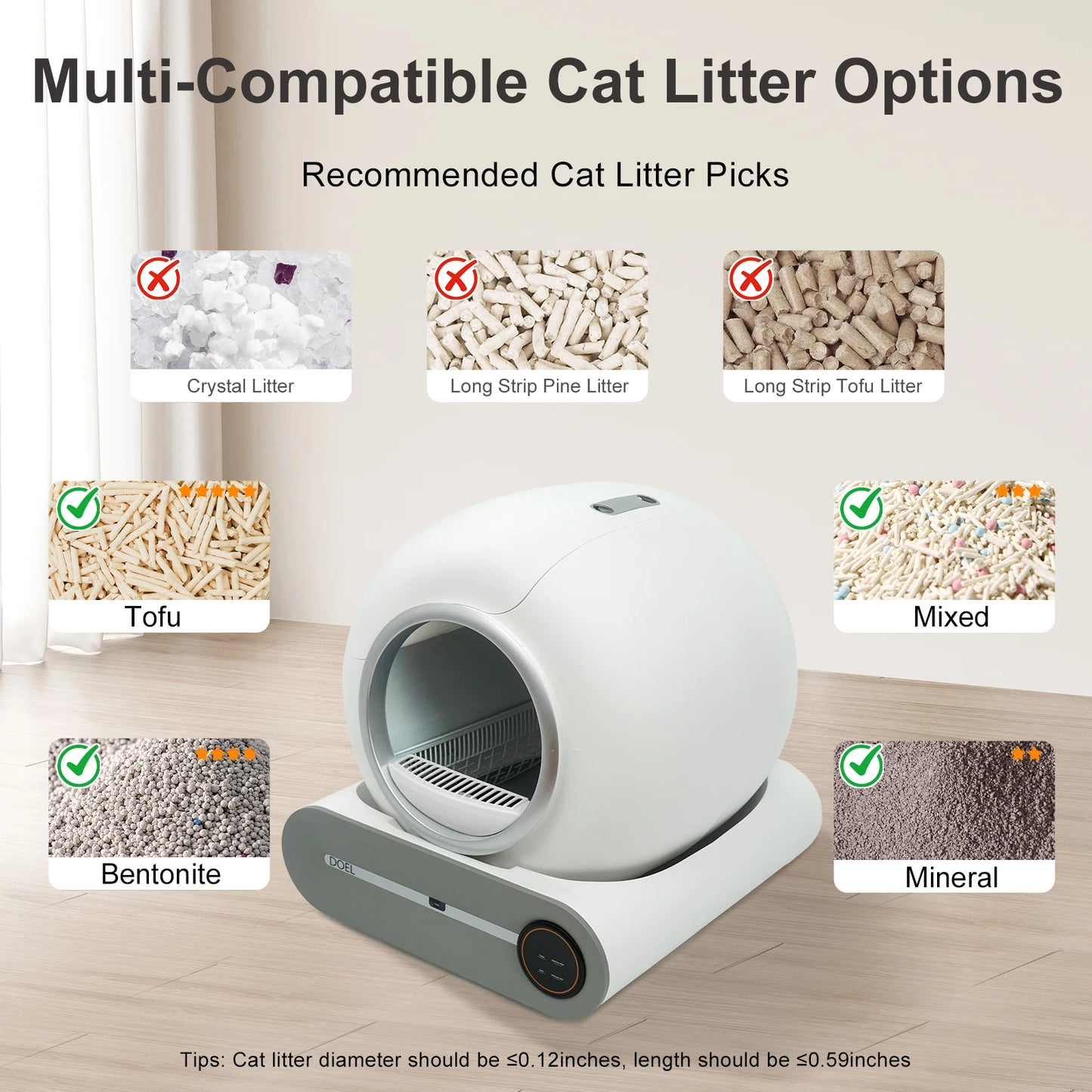 Doel Self Cleaning Smart Cat Litter Box With App Control