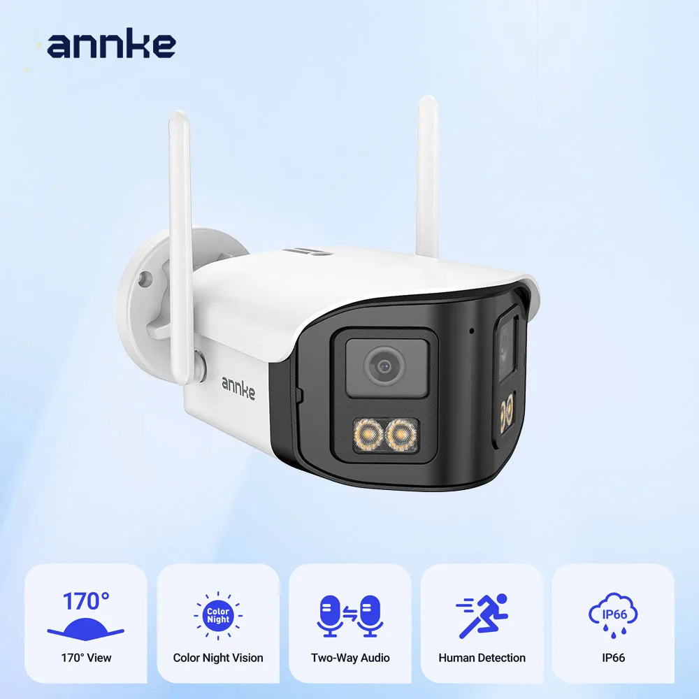 ANNKE 4MP Dual Lens WiFi Security Camera With Night Vision