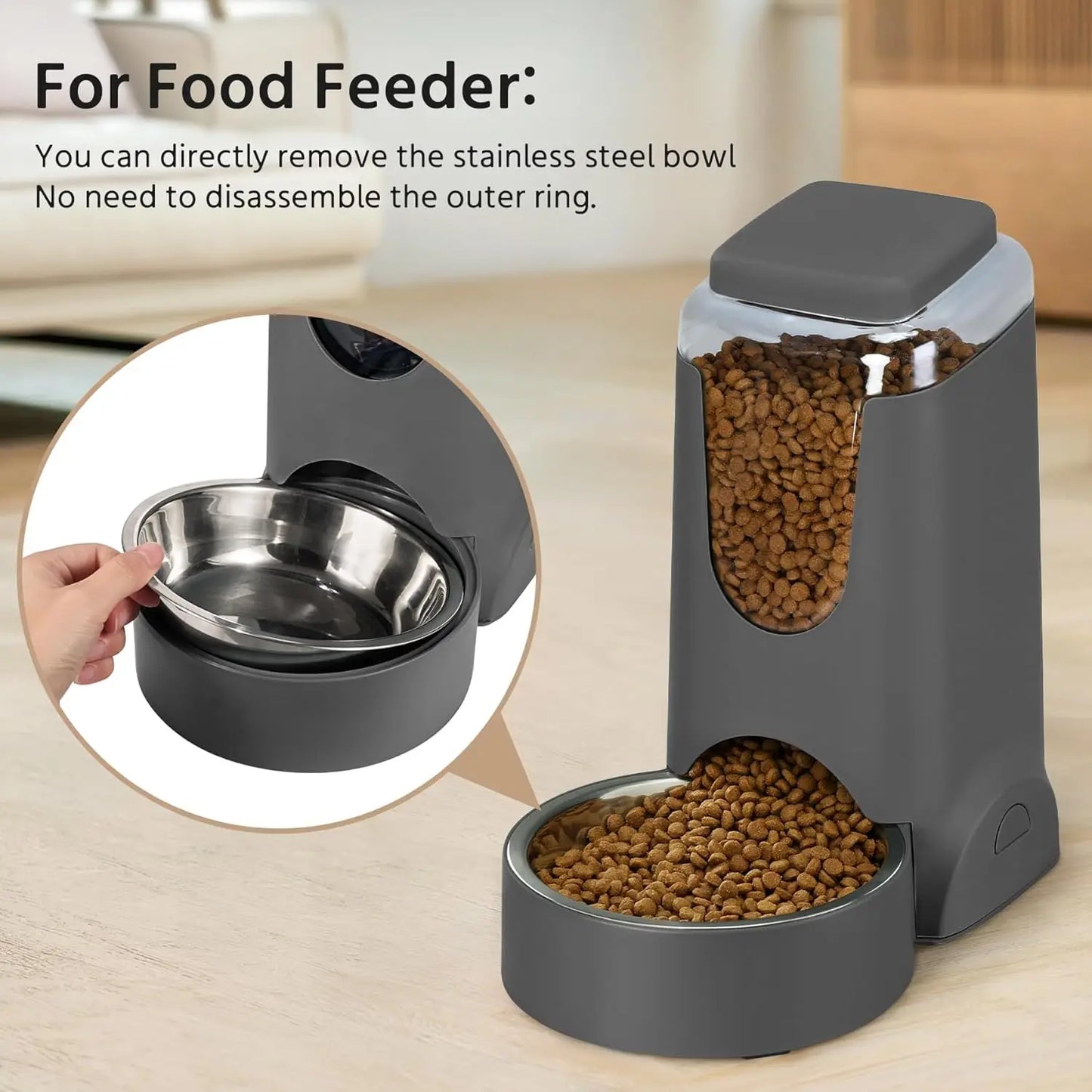 Automatic Cat Feeder And Water Dispenser Set For Pets