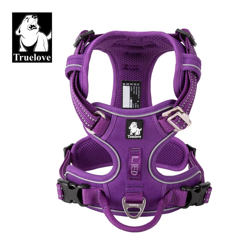 Truelove Reflective Nylon Dog Harness No Pull Adjustable Safety Vest