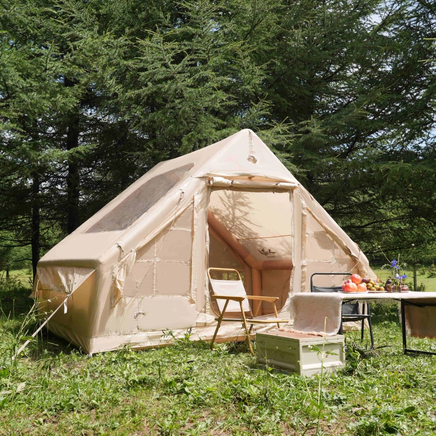 Pakicetus Inflatable Tent With Skylight Quick Setup Family Outdoor Tent